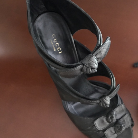 GUCCI sky high heels! All leather! Like booties! - Picture 3 of 6